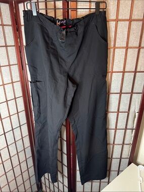 Urbane Black Cargo Scrub Pants
